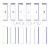 King Nissan VR38DETT (Size STDX) PMax Black Performance Con Rod w/ Dowel Hole Bearing Set