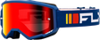 Fly Racing Youth Zone Goggle Navy/White with Red Mirror/Smoke Lens – Perfect for Off-Road and ATV Riding