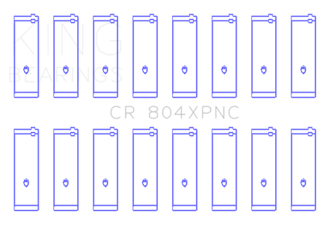 King Engine Bearings Ford 260CI / 289CI / 302CI 5.0L Windsor Coated Performance Rod Bearing Set