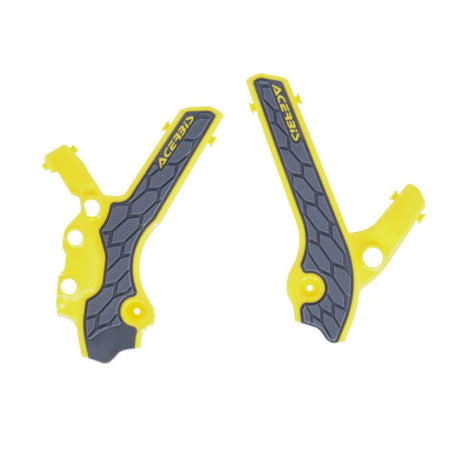 Acerbis 2983341120 X-Grip Frame Guards for Suzuki DRZ400E/S/SM – Gray/Yellow