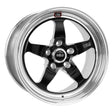 Weld S71 17x5 Inch Black Modular Wheel with 5x4.5 Bolt Pattern and High Pad fit for Ford Mustang