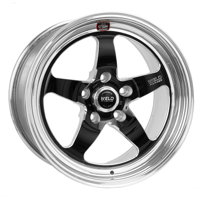 Weld S71 17x5-Inch Black Modular Wheel with 5x120mm Bolt Pattern and High Pad for Chevy Camaro and Cadillac CTS