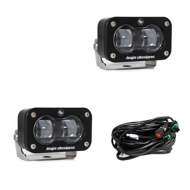 Baja Designs Universal S2 SAE Spot LED Pair - Clear for Automotive Use