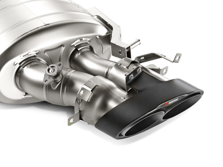 Akrapovic Evolution Line Cat Back Exhaust System for 2014-2017 Audi RS7 Sportback with Titanium Construction and Carbon Tips