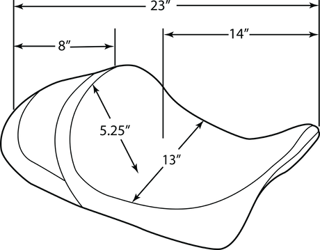 Drag Specialties Seats Forward Low Solo Seat for Harley FL Models 2008-2023 – Diamond Faux Suede Finish Part 0801-1255