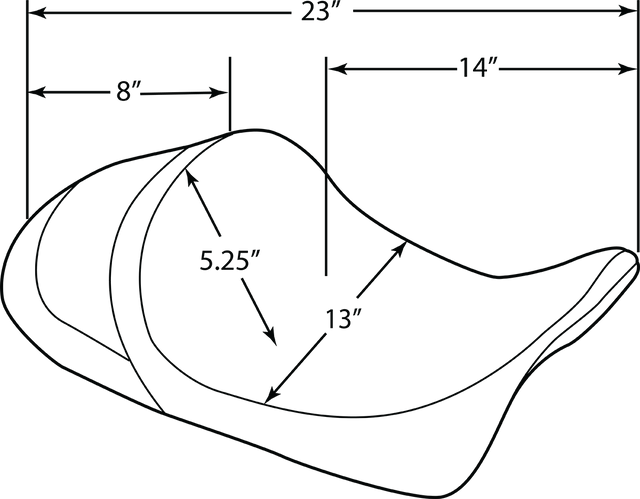 Drag Specialties Seats Forward Low Solo Seat for Harley FL Models 2008-2023 – Diamond Faux Suede Finish Part 0801-1255