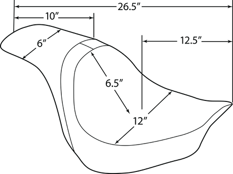 Drag Specialties Seats Predator Seat for Harley FXBR/S 2018-2020 with Solar Leather Finish