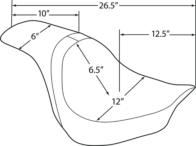 Drag Specialties Seats Predator Seat for Harley FXBR/S '18-'20 with Smooth Vinyl Finish (Part #0802-1264)