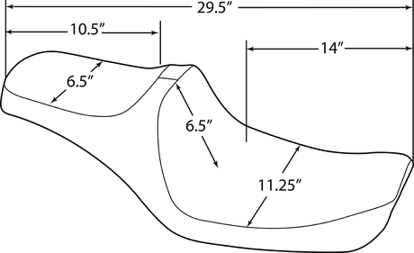 Drag Specialties Seats Predator III Seat in Black for Harley FXD '96-'03 with Sissy Bar Compatibility - Part No. 0803-0651