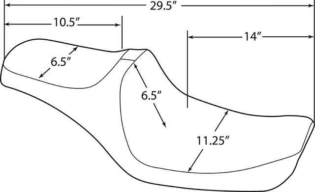 Drag Specialties Seats Predator III Double Diamond Seat with Red Stitching for Harley FXD 1996-2003