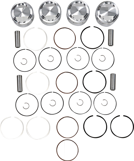 JE PISTONS Piston Kit - 72.00 mm - 10.25:1 CR - Kawasaki 125473