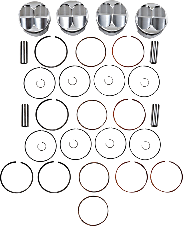 JE PISTONS Piston Kit - 81.00 mm - 10.5:1 CR - Honda 153766