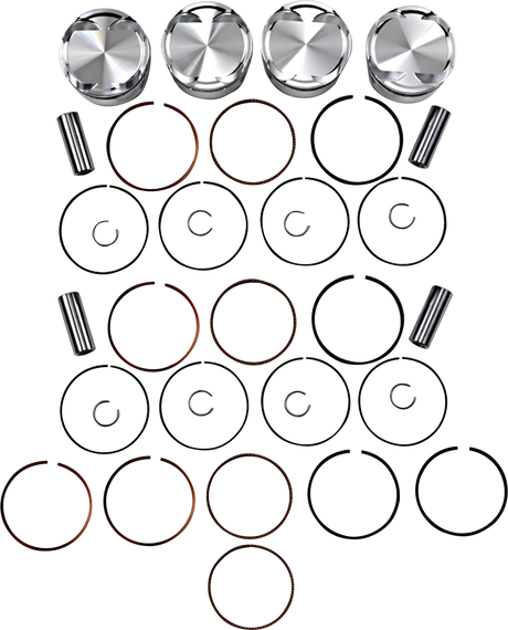 JE PISTONS Piston Kit - 83.00 mm - 9.8:1 CR - Kawasaki 222108