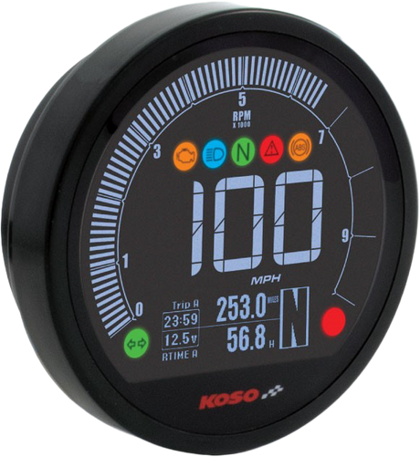 KOSO DL-04HD Multifunction Digital Gauge for Harley-Davidson 2012-2017 Softail and Dyna Models