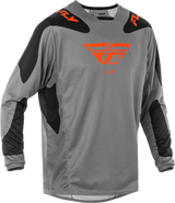 Fly Racing Kinetic Sym Jersey Grey/Orange/Black Small for Motocross and Off-Road Vehicles