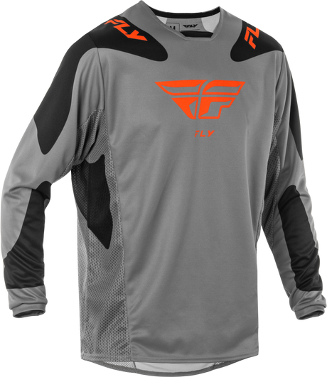 Fly Racing Kinetic Sym Jersey Grey/Orange/Black Small for Motocross and Off-Road Vehicles