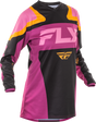 Fly Racing Women's F 16 Jersey for Offroad Motorcycles - Black, Mauve, and Yellow, X-Large
