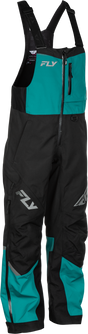 Fly Racing Women's Carbon Bibs Deep Lake/Black - Waterproof Snowmobile Pants for Women