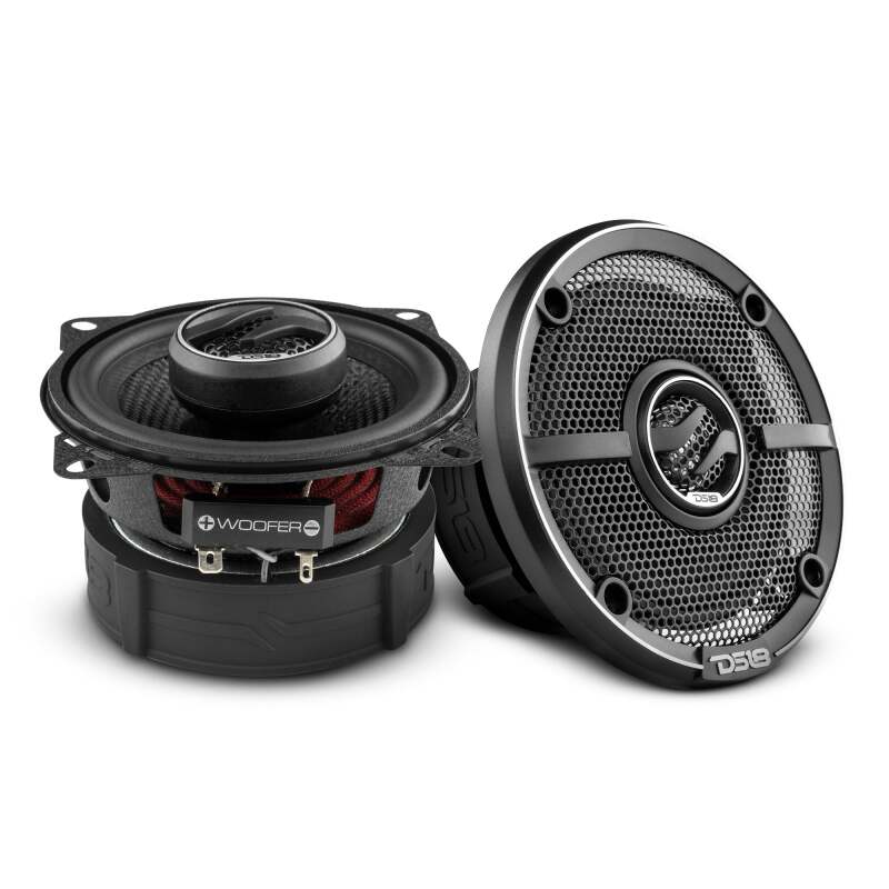 DS18 ZXI-44 4-Inch 50W RMS 2-Way Coaxial Car Speakers with Kevlar Cones for Automotive Applications
