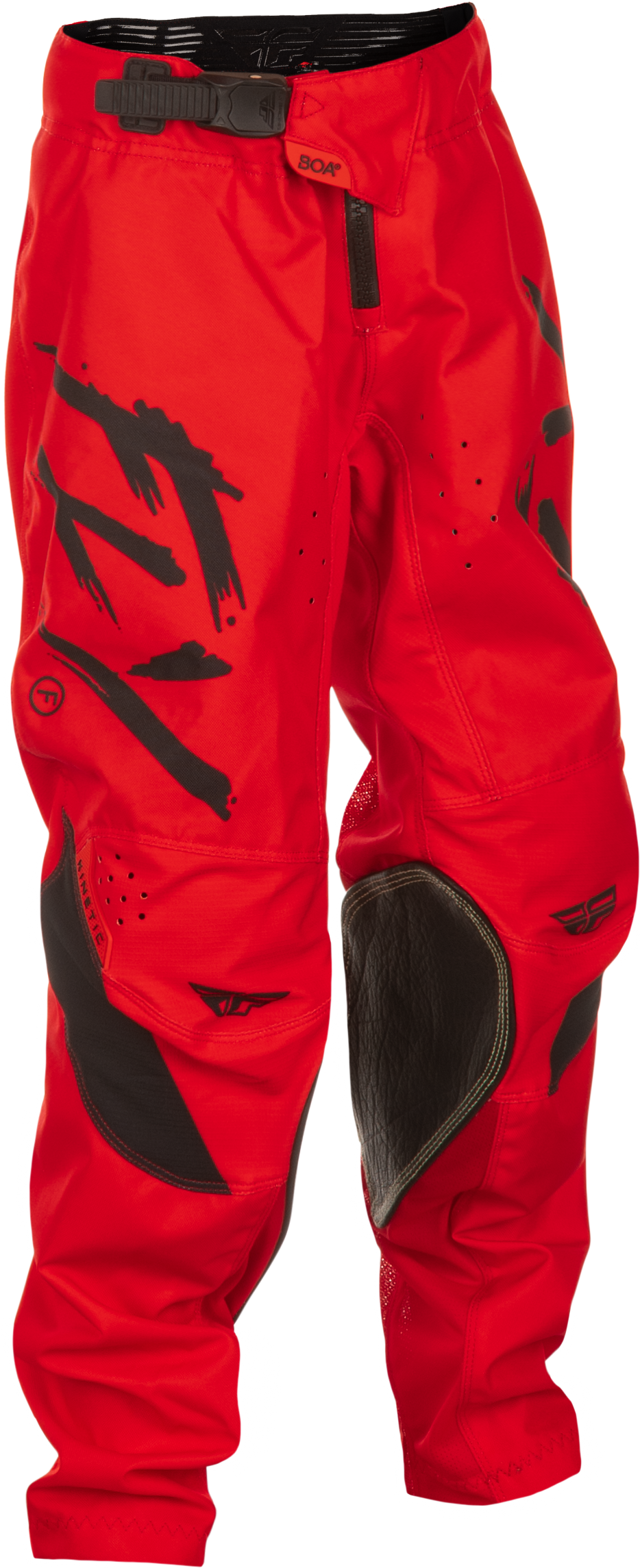 Fly Racing Youth Kinetic Stoke Offroad Pants – Red/Black, US 26, Compatible with ATV and Dirt Bike Vehicles