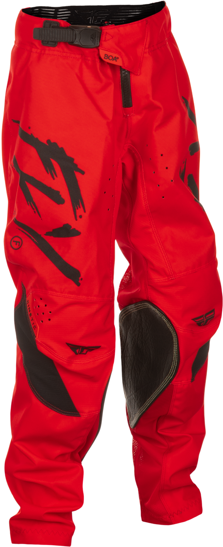 Fly Racing Youth Kinetic Stoke Offroad Pants – Red/Black, US 26, Compatible with ATV and Dirt Bike Vehicles