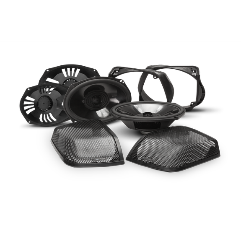 Rockford Fosgate P/N TMS69BL14 Rear Audio Kit for Harley-Davidson Bags (2014+ Models) with Factory Bag Lids Compatibility