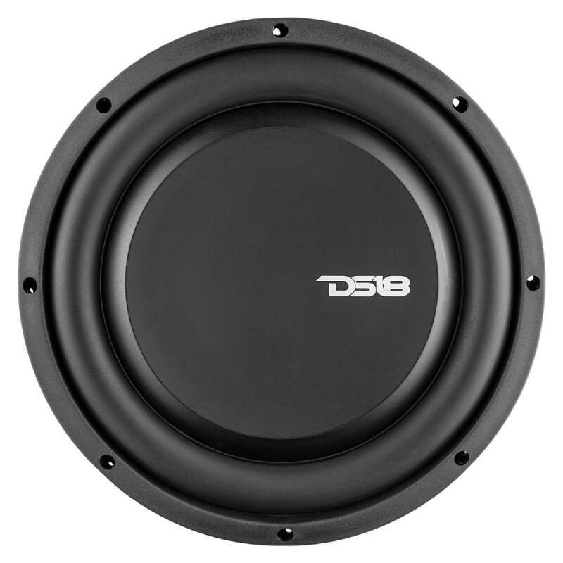 DS18 PSW10.4D 10-Inch 500 Watts RMS Dual 4 Ohm Water-Resistant Shallow Mount Subwoofer for Automotive Use