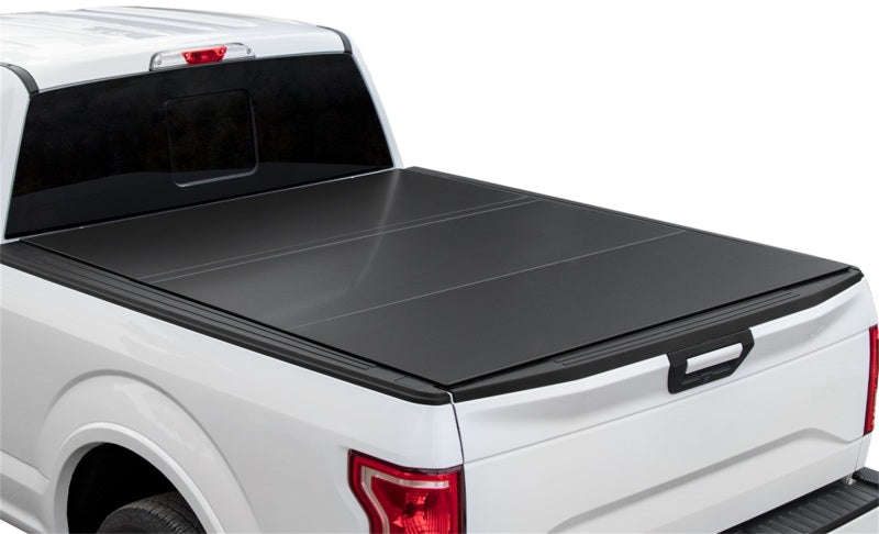 Access LOMAX Tri-Fold Hard Tonneau Cover for 2017-2019 Honda Ridgeline 5 ft Bed - Black
