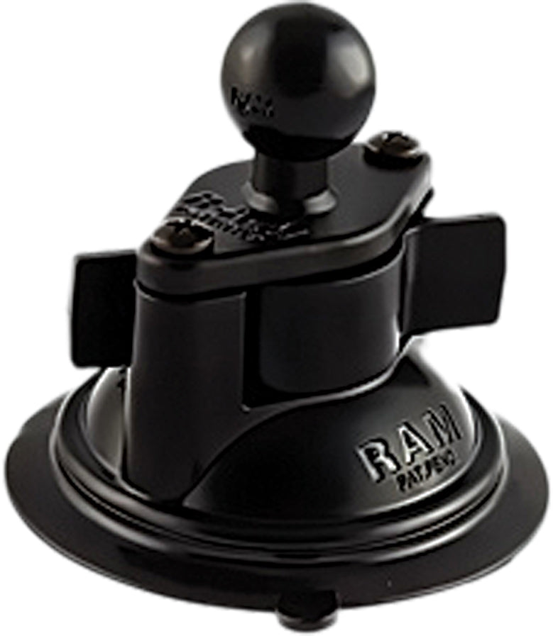 RAM 3.3 inch Diameter Suction Cup with 1 inch Ball Mount - Universal Fit for Recreational Vehicles