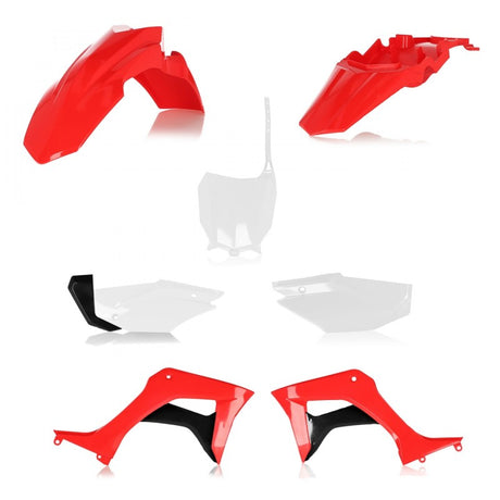 Acerbis 2861937118 Full Plastic Kit for Honda CRF110F 2019-2024, Red/White Original Colors
