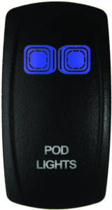 DragonFire Racing Lighted Switch On/Off Blue - Part #522614