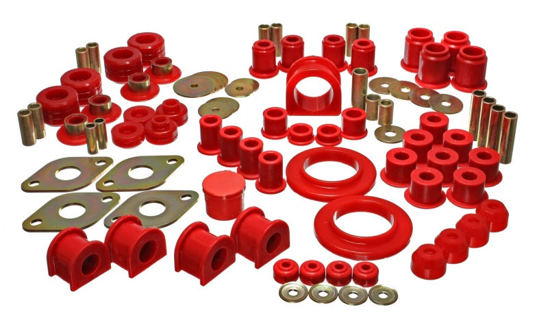 Energy Suspension Hyper-Flex Master Bushing Kit for 2000-1997 Toyota Tacoma 4WD, Red - Part #8.18104R