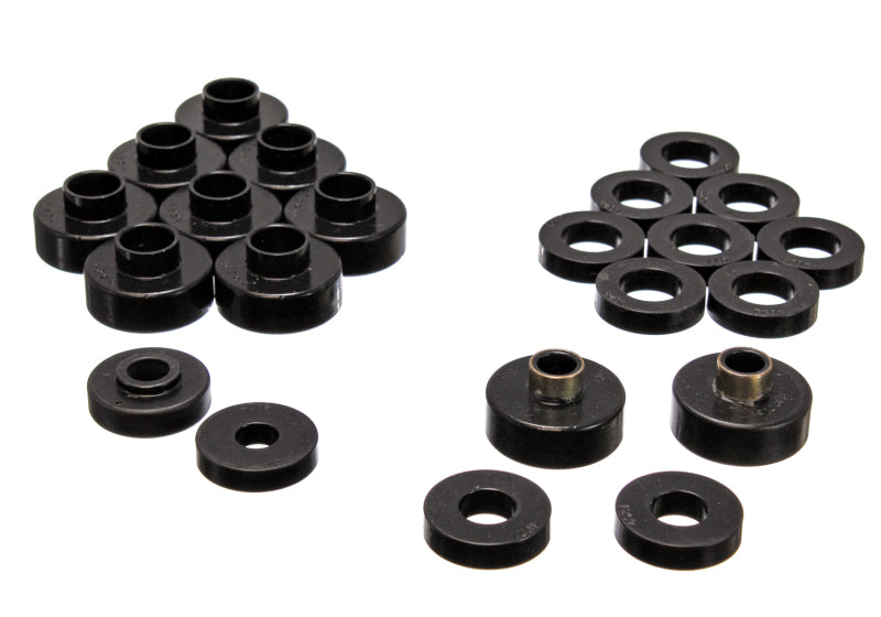 Energy Suspension CJ5-7 Body Mount Set - Black Performance Polyurethane for Jeep CJ7 (1976-1979)
