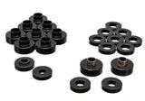 Energy Suspension CJ5-7 Body Mount Set - Black Performance Polyurethane for Jeep CJ7 (1976-1979)