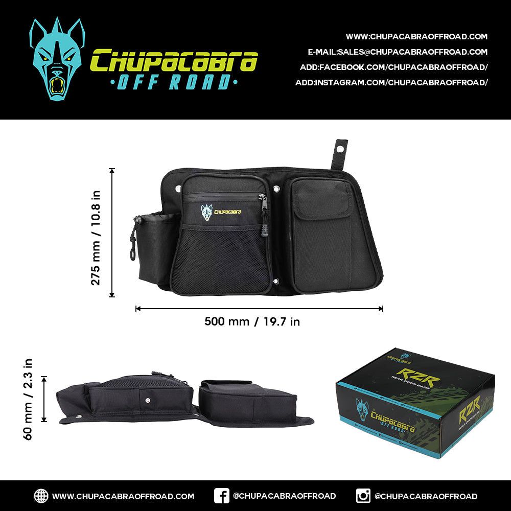 Polaris RZR Rear Door Bags | Chupacabra Offroad