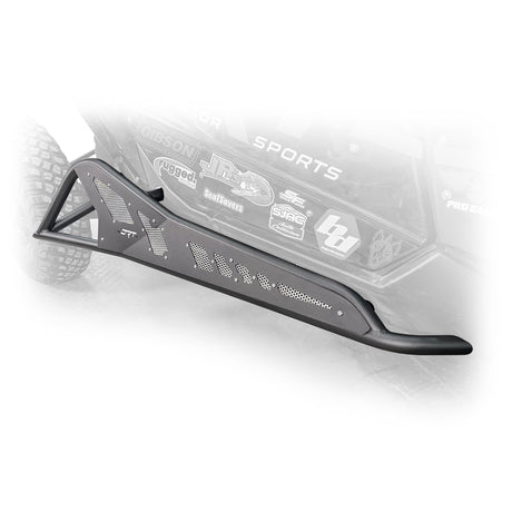 Top Side view of black DRT Tree Kicker installed on Can‑Am Maverick X3 2‑door