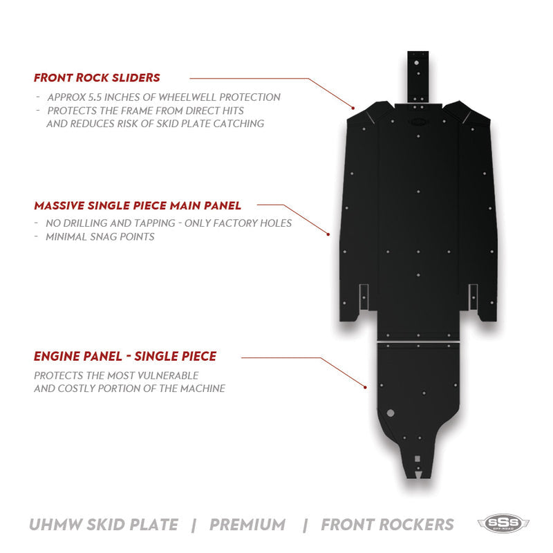 Polaris RZR Pro R 4 Premium UHMW Skid Plate | SSS Off-Road