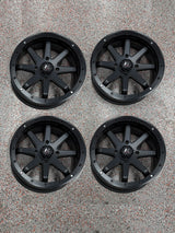 SET of 4 - HL9 Beadlock Wheels (Matte Black) 4x137 18x7 (45mm)(GARAGE SALE)