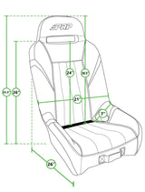 GT/S.E. Suspension Seats Kit for Can-Am Maverick X3 (Pair), Black & Gray