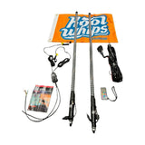 Install UTV 8-Pod Rock Light & 4FT LED Kool Whips