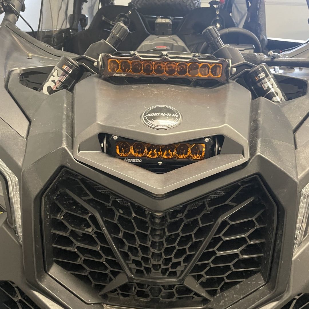Can Am X3 Shock Tower 10" LED Light Bar | Heretic