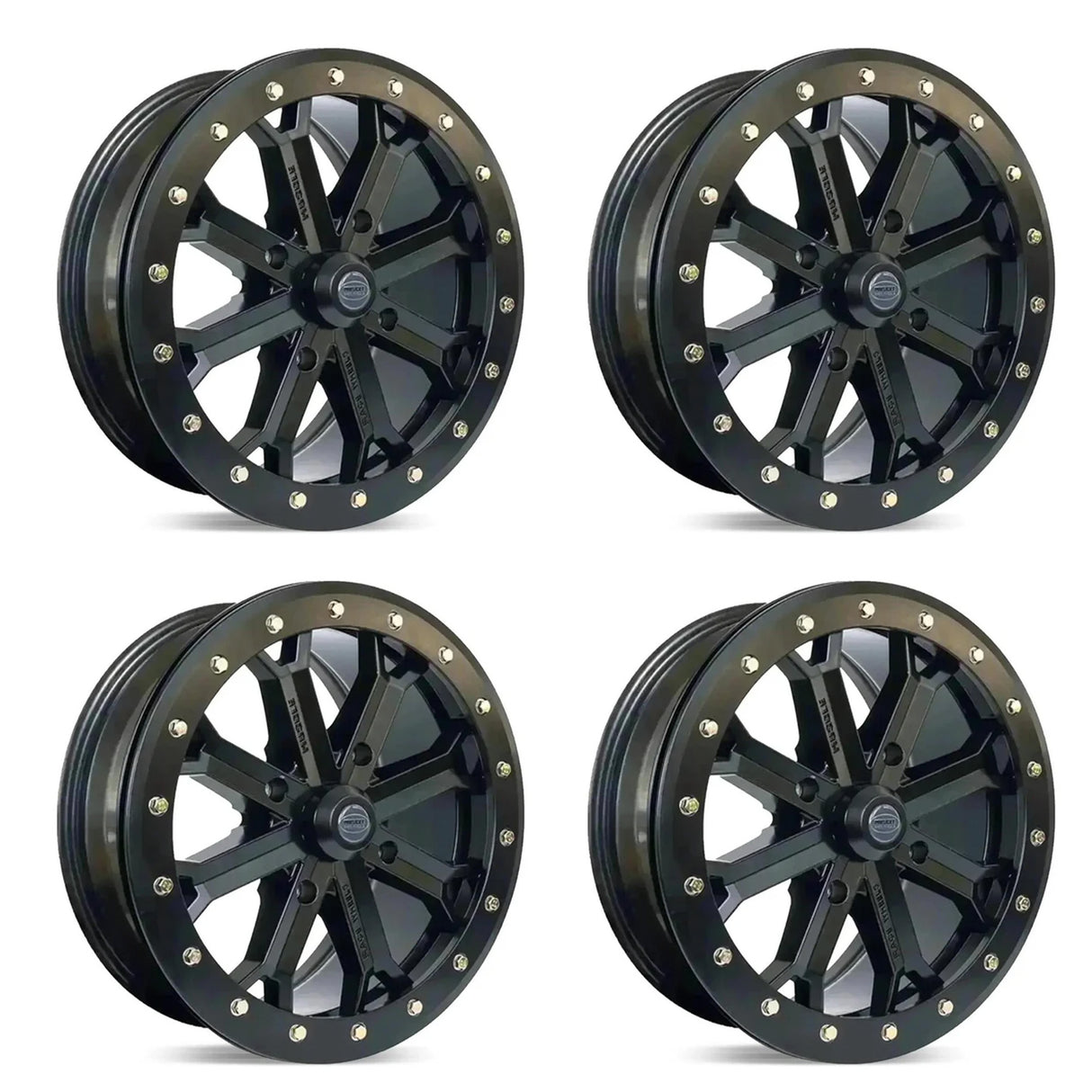 MRT Spyder UTV Beadlock Wheel set 18x7 (4/137) (GARAGE SALE)