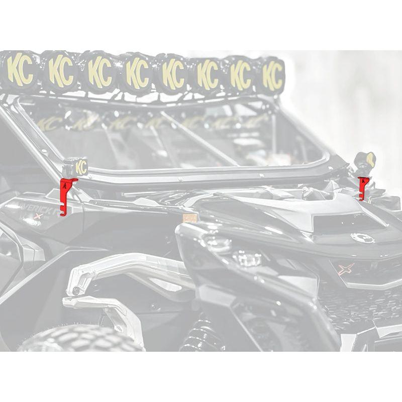 Can Am Maverick R Lower Windshield Light Pod Mounts