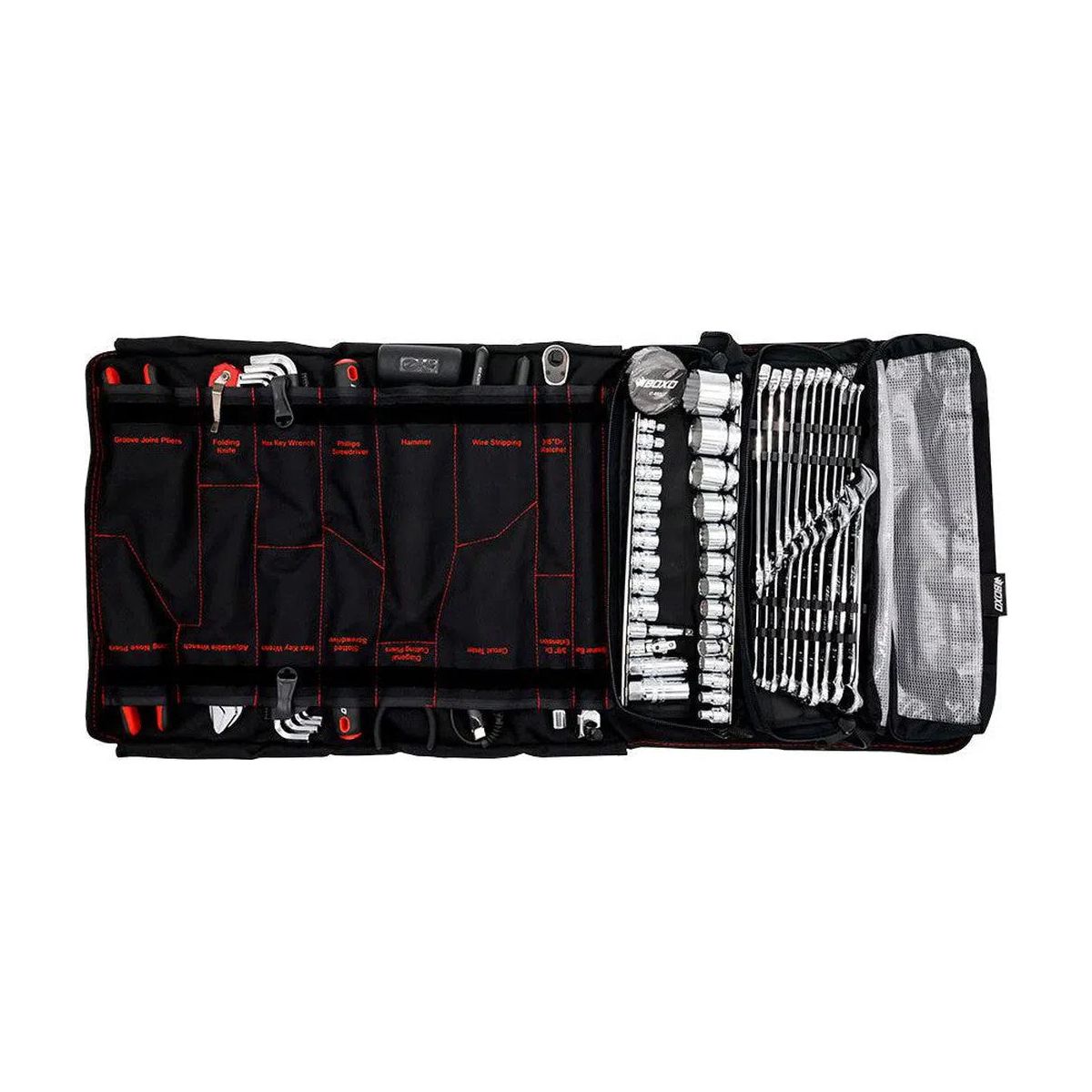 Combo Tool Roll 82-Piece Metric and SAE Tool Roll and Dry Bag