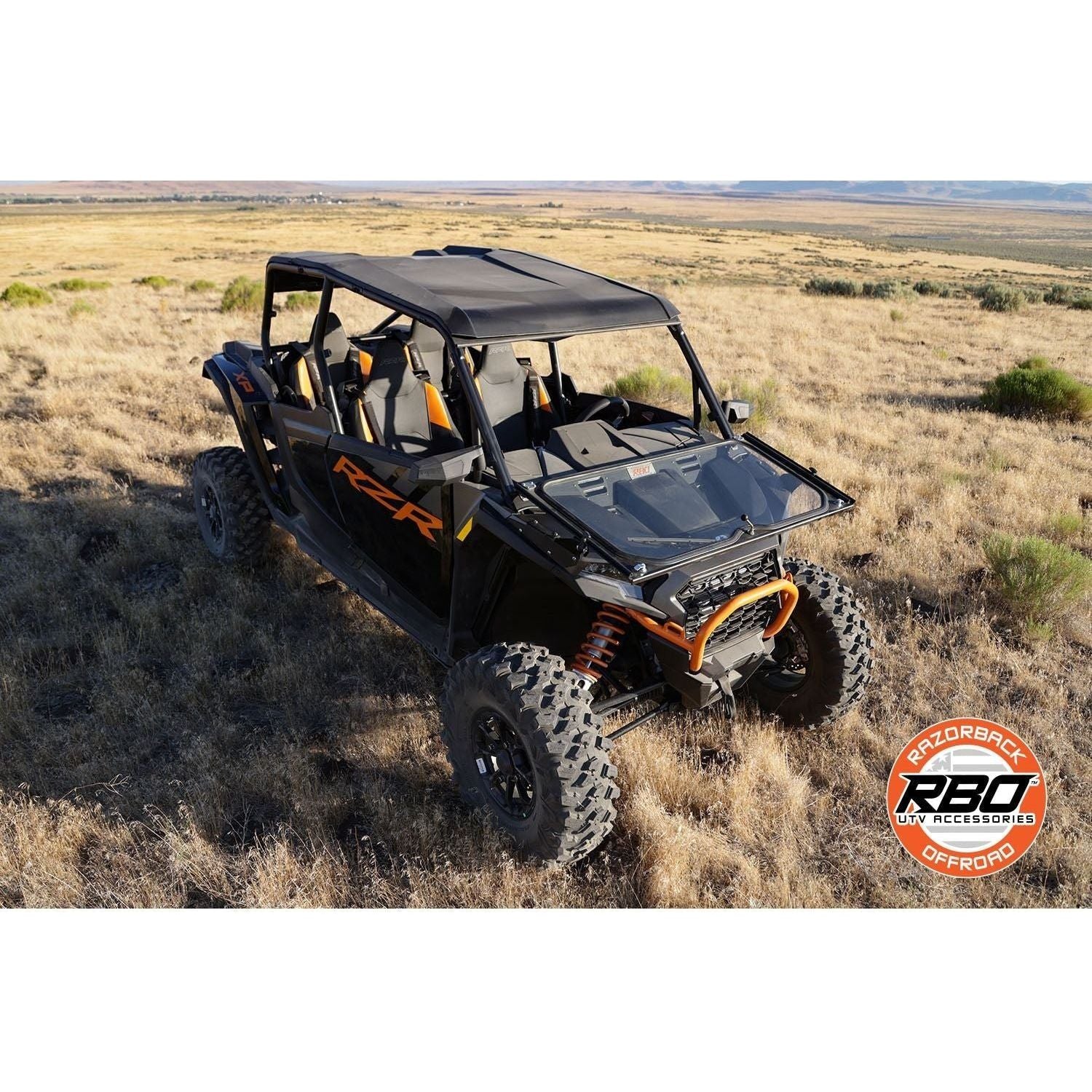 Polaris RZR XP Folding Windshield | Razorback Offroad