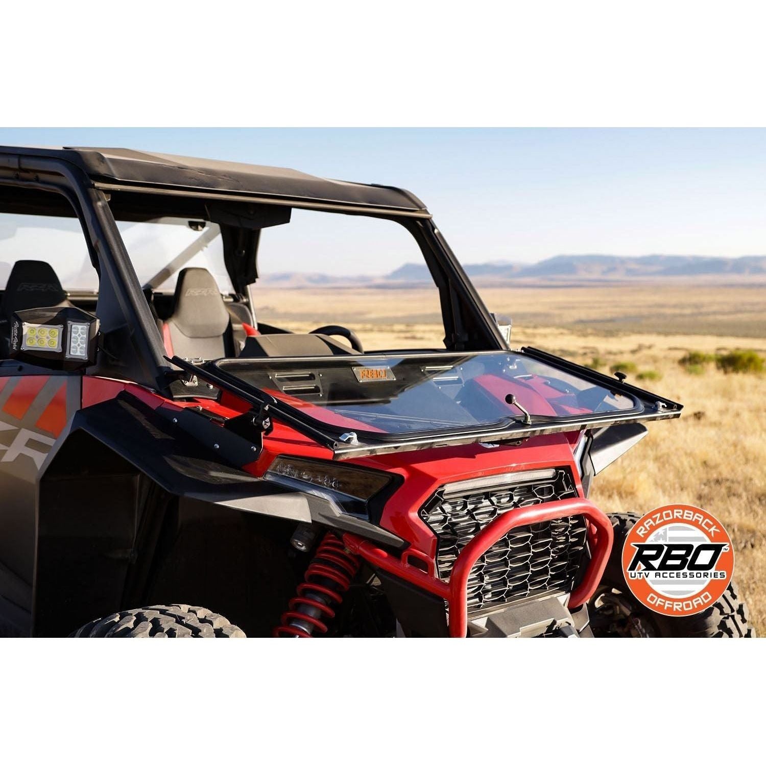 Polaris RZR XP Folding Windshield | Razorback Offroad