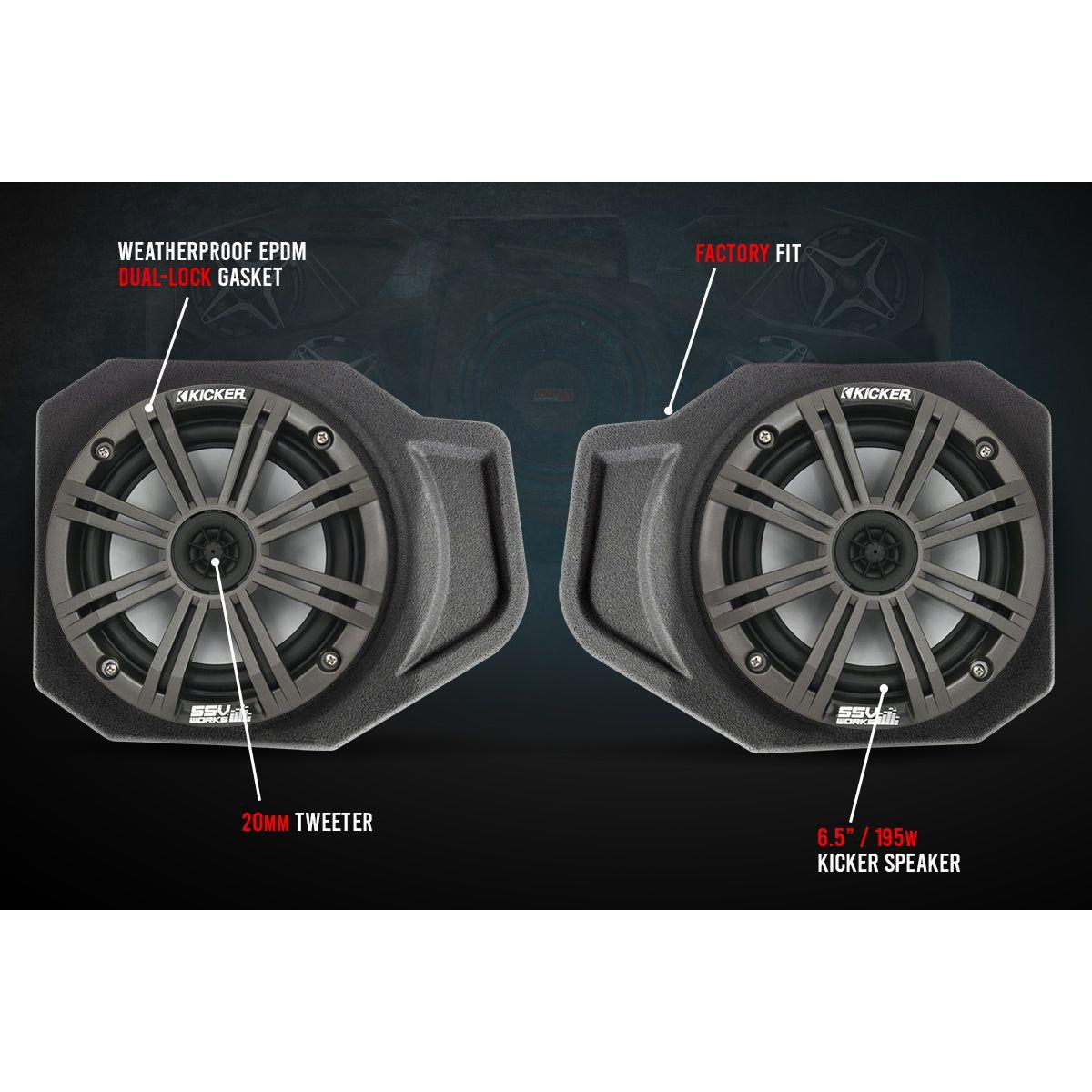 Polaris Ranger XP 1000 6.5" Front Speaker Pods | SSV Works