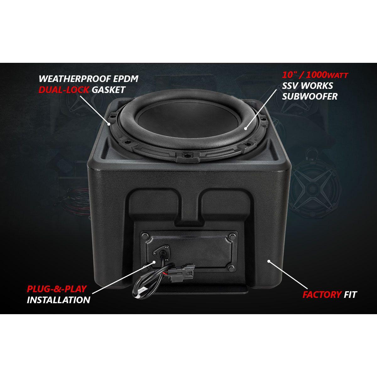 Polaris Ranger XP 1000 Lighted 5-Speaker System with Head Unit | SSV Works