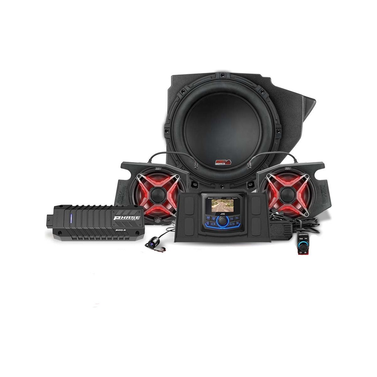 Polaris RZR Lighted 3-Speaker System with Head Unit | SSV Works