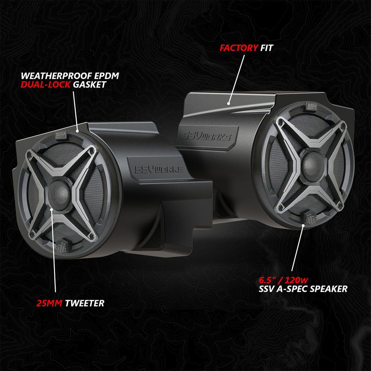 Polaris RZR Pro Series Phase-1 A-Spec 2-Speaker 200watt System with JVC | SSV Works